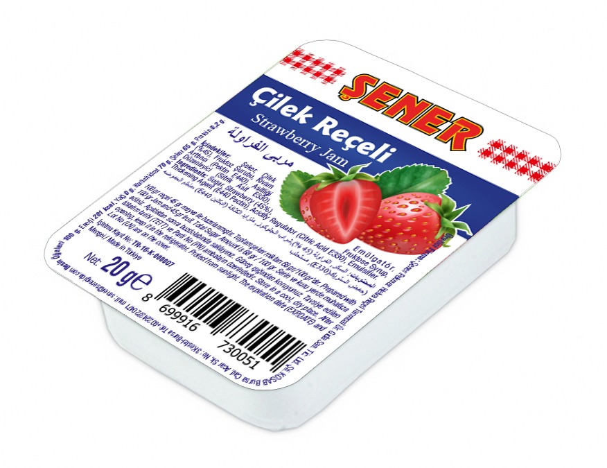 ÇİLEK PİKNİK Piknik reçel çilek 20 gr 100 adet - Görsel 1