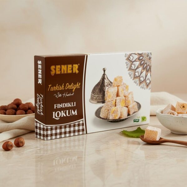 Şener Lokum 275 Gr Çifte Kavrulmuş Fındıklı Hind.Cev.Hediyelik