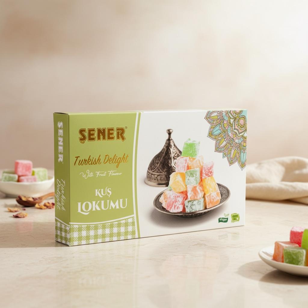 275 KUŞ Şener Lokum 275 Gr Kuş Hediyelik - Görsel 1