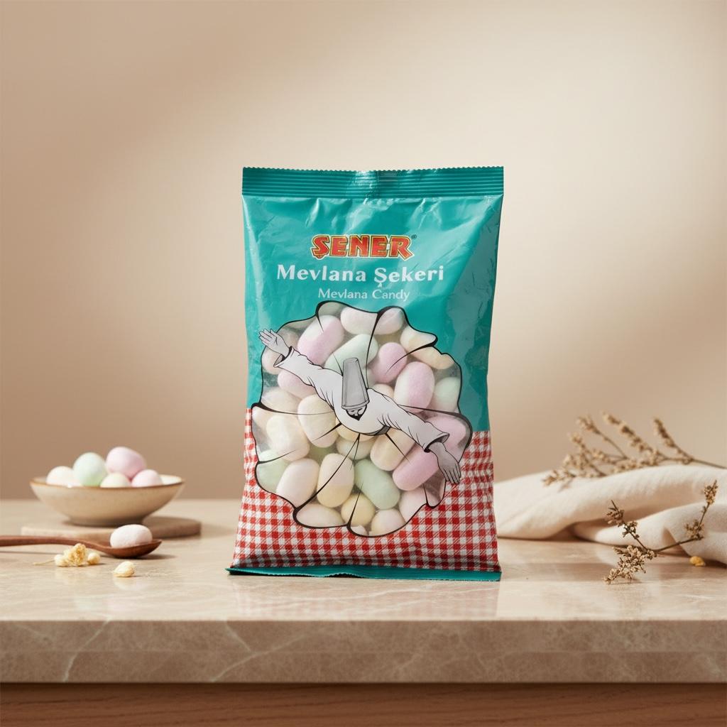 MEYKO MEVLANA ŞEKERİ Şener Mevlana Şekeri 400 Gr Elvan Meyko Poşet - Görsel 1