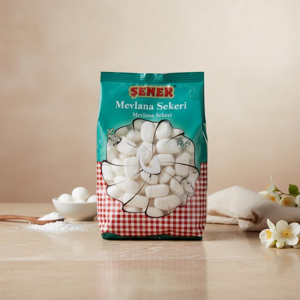 SADE MEVLANA ŞEKERİ Şener Mevlana Şekeri 400 Gr Elvan Sade Poşet - Görsel 1